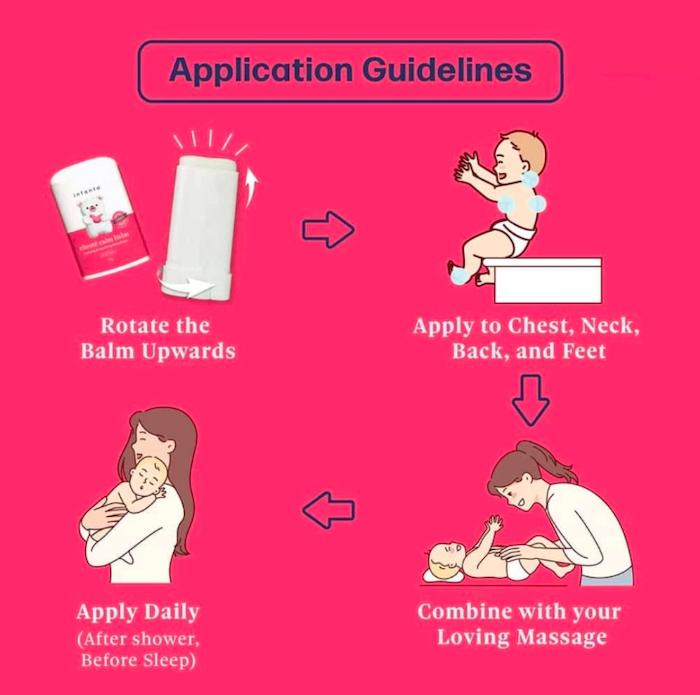 infanto baby chest calm balm Respiratory Relief calming soothing balm 宝宝伤风咳嗽呼吸胸腔安抚天然膏